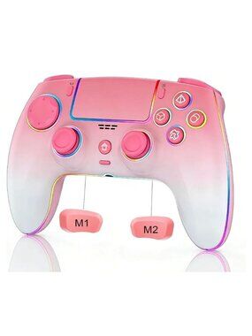 Wireless Pink Controller for PS5/PC/Mac/Steam Deck with Hall Effect joystick